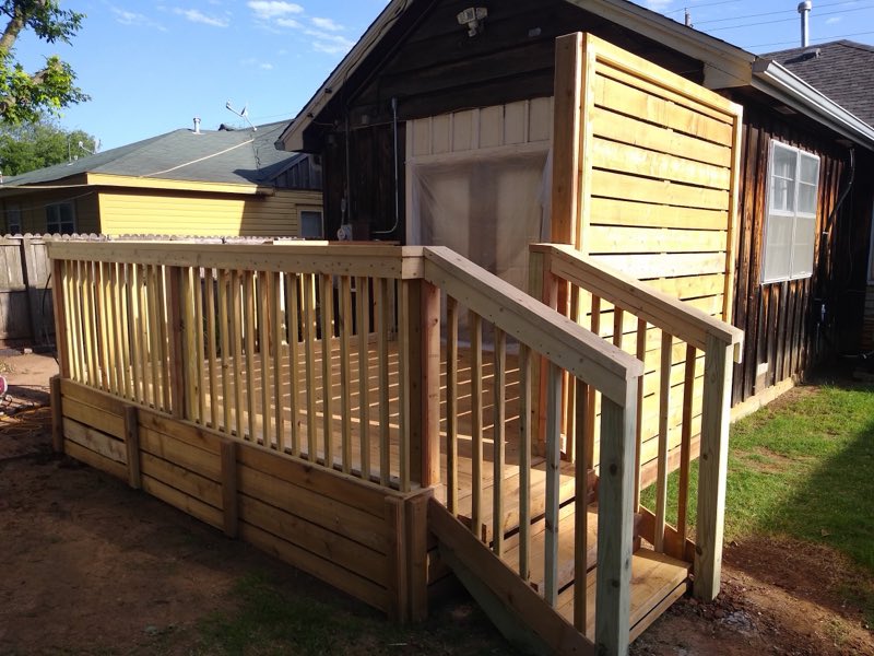 An Affordable Fence and More deck work photo